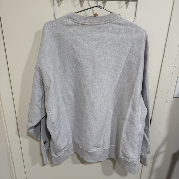 Champion Reverse Weave Temple University Crewneck Sweatshirt Light Gray 3XL - Picture 2 of 8